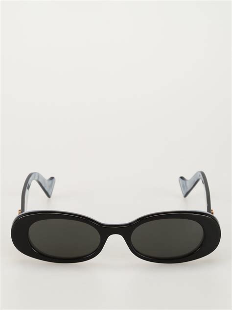 gucci eyewear oval frame sunglasses|Gucci ladies oval sunglasses black.